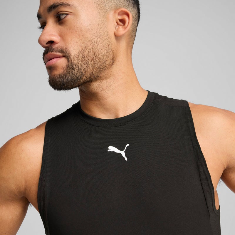PUMA CLOUDSPUN Mens Black Soft Breathable Tank - Image 2